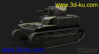 3D打印模型美国_T2中型坦克MED的图片