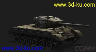 3D打印模型美国_T23中型坦克的图片