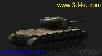 3D打印模型美国_T23中型坦克的图片