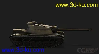 3D打印模型美国_T110E4自行反坦克炮的图片