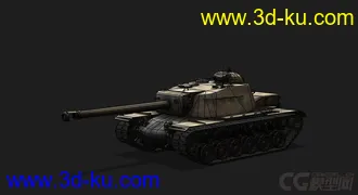 3D打印模型美国_T110E4自行反坦克炮的图片