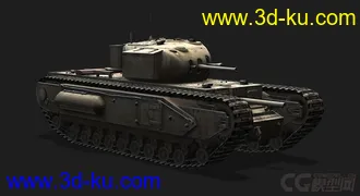 3D打印模型英国_Churchill_I邱吉尔坦克的图片