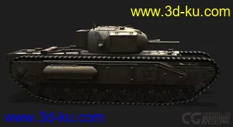 3D打印模型英国_Churchill_I邱吉尔坦克的图片