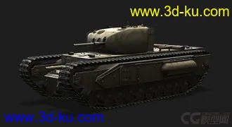 3D打印模型英国_Churchill_I邱吉尔坦克的图片