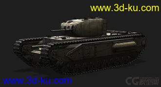 3D打印模型英国_Churchill_I邱吉尔坦克的图片