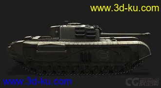 3D打印模型英国_Churchill_VII 邱吉尔坦克的图片