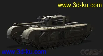 3D打印模型英国_Churchill_VII 邱吉尔坦克的图片