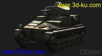 3D打印模型英国_Medium_Mark_I_Mk I坦克的图片