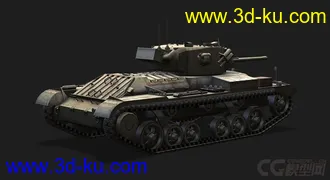 3D打印模型英国_Valentine瓦伦丁步兵坦克的图片