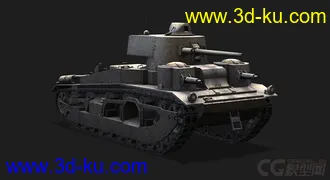 3D打印模型英国_Vickers_Medium_Mk_III奇伏坦主战坦克3的图片