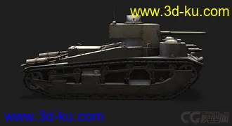 3D打印模型英国_Vickers_Medium_Mk_III奇伏坦主战坦克3的图片