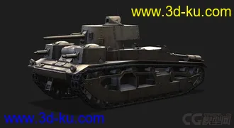 3D打印模型英国_Vickers_Medium_Mk_III奇伏坦主战坦克3的图片