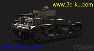 3D打印模型英国_Vickers_Medium_Mk_III奇伏坦主战坦克3的图片