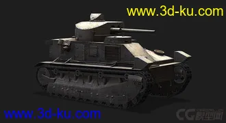 3D打印模型英国_Vickers_Medium_Mk_II奇伏坦主战坦克2的图片