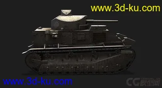 3D打印模型英国_Vickers_Medium_Mk_II奇伏坦主战坦克2的图片