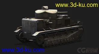 3D打印模型英国_Vickers_Medium_Mk_II奇伏坦主战坦克2的图片