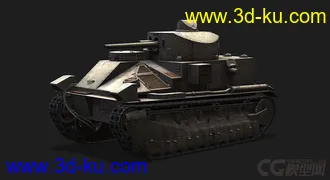 3D打印模型英国_Vickers_Medium_Mk_II奇伏坦主战坦克2的图片