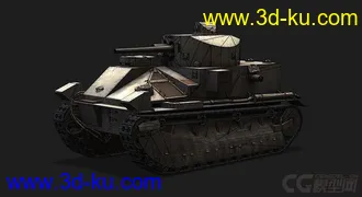 3D打印模型英国_Vickers_Medium_Mk_II奇伏坦主战坦克2的图片