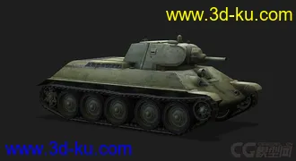 3D打印模型苏联 俄罗斯_A-32中型坦克的图片