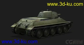 3D打印模型苏联 俄罗斯_A-32中型坦克的图片