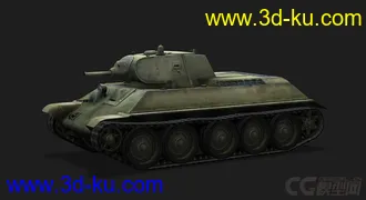 3D打印模型苏联 俄罗斯_A-32中型坦克的图片