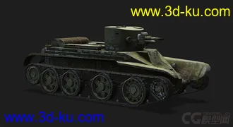 3D打印模型苏联 俄罗斯_BT-2轻型坦克的图片