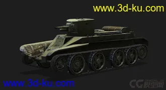 3D打印模型苏联 俄罗斯_BT-2轻型坦克的图片