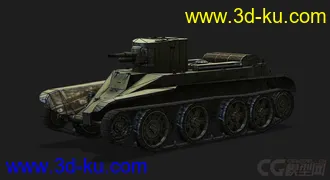 3D打印模型苏联 俄罗斯_BT-2轻型坦克的图片