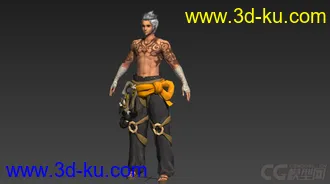 3D打印模型《剑灵》拳师纹身男的图片