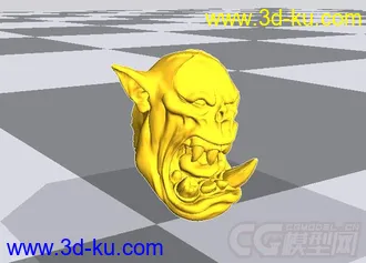 3D打印模型Warhammer战锤 兽人头的图片
