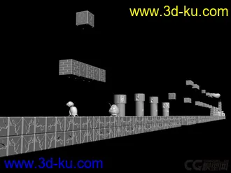 3D打印模型超级玛丽场景的图片