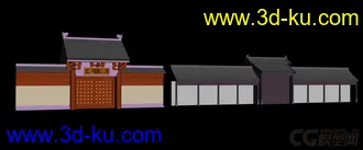 3D打印模型古代大门的图片