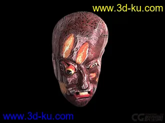 3D打印模型狗木面-面具的图片