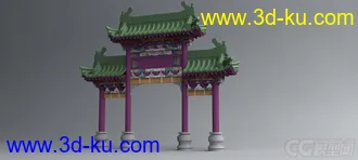 3D打印模型牌坊的图片