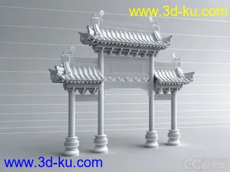 3D打印模型牌坊的图片