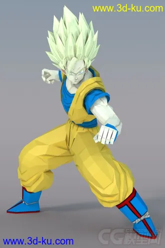 3D打印模型《七龙珠》悟空超级赛亚人II的图片