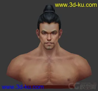 3D打印模型蒲贵男性头部的图片