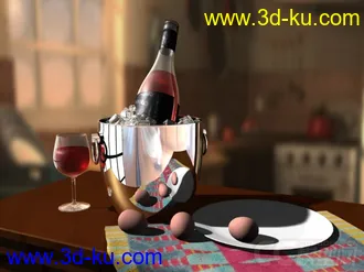 3D打印模型厨房的一角的图片