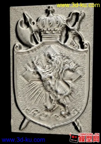 一个盾牌画的模型的图片