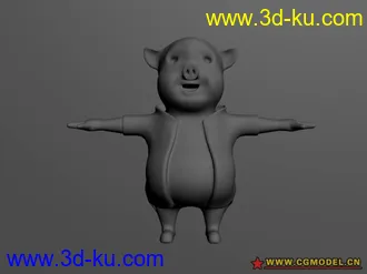 3D打印模型精模自己做的可爱猪猪的图片
