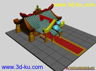 3D打印模型自己做的丹房的图片