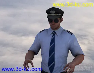 3D打印模型国航飞行员 南航飞行员 航空公司飞行员 民航机长的图片