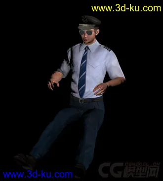 3D打印模型国航飞行员 南航飞行员 航空公司飞行员 民航机长的图片