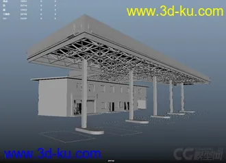 3D打印模型加油站的图片
