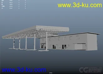 3D打印模型加油站的图片