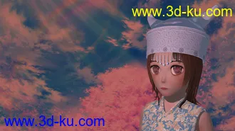 3D打印模型少数民族少女小萝莉的图片