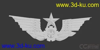 3D打印模型中国陆军胸章 中国陆军标志 中国陆军logo的图片