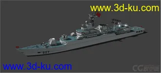 3D打印模型导弹驱逐舰底模有贴图的图片