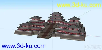 3D打印模型秦汉风格的城市的图片