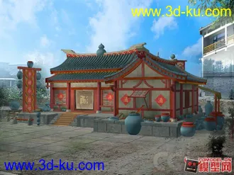 3D打印模型一些古建小场景的图片